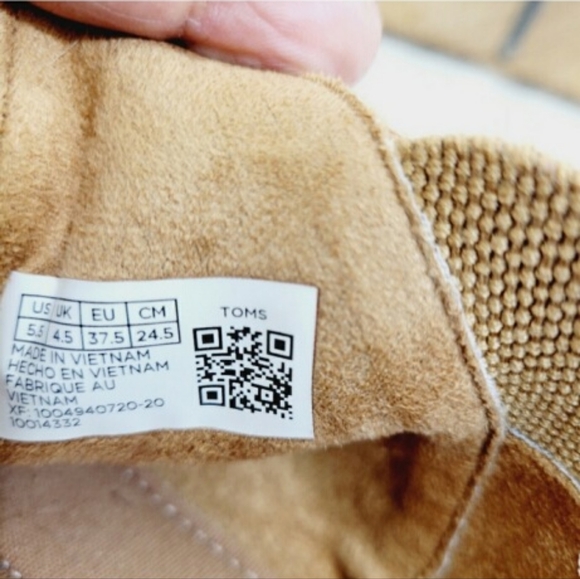 Toms Taupe Suede Heeled Ankle Boot size 5.5 Brown - Picture 9 of 9